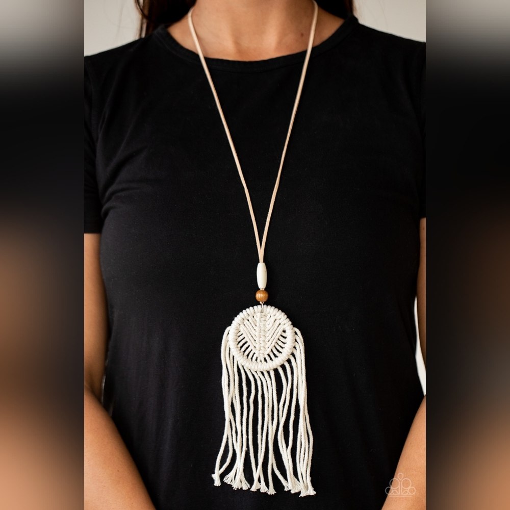 Desert Dreamscape Brown Necklace Dreamcather Pendant Yarn Fashion Jewelry